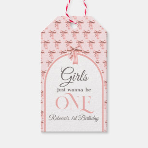 Girls wollen einfach nur ein rosa Bow sein erster  Geschenkanhänger