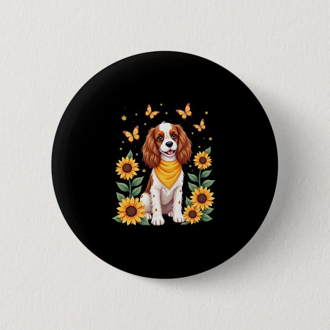 Girls Women Mama Cavalier King Charles Spaniel Dog Button (Vorderseite)