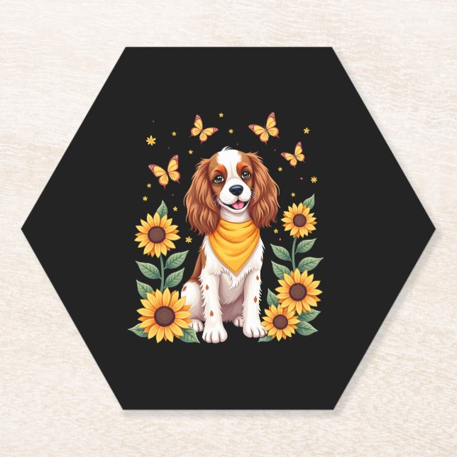 Girls Women Mama Cavalier King Charles Spaniel Dog Untersetzer (Vorderseite)