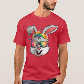 Girls Womens Kids Bunny Face Gefärbte Krawatte Bri T-Shirt