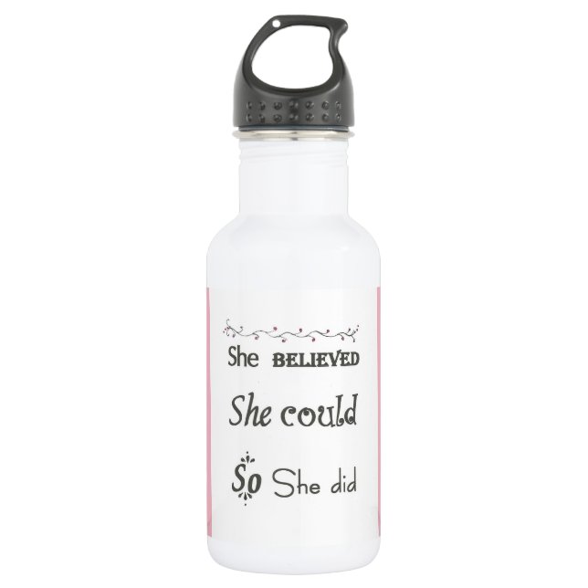Girls Women's Positive Water Flasche Edelstahlflasche (Vorderseite)