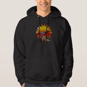 Girlsaurus Jurassic T Rex Girl Beach Vintag World Hoodie