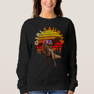 Girlsaurus Jurassic T Rex Girl Vintag World Dinos Sweatshirt