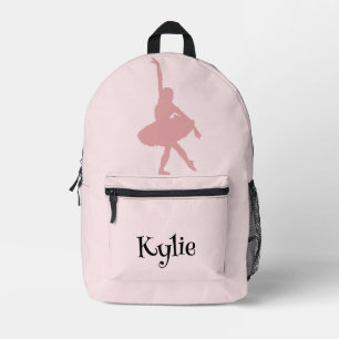 Girls'Pink Ballerina Theme School Bedruckter Rucksack