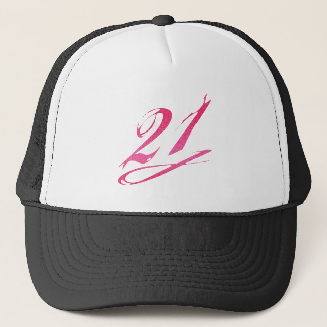Girly 21. Geburtstag Truckerkappe (Vorderseite)
