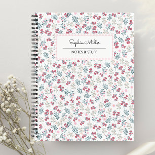 Girly Aesthetic Floral Coquette Notebook Spiral Notizbuch