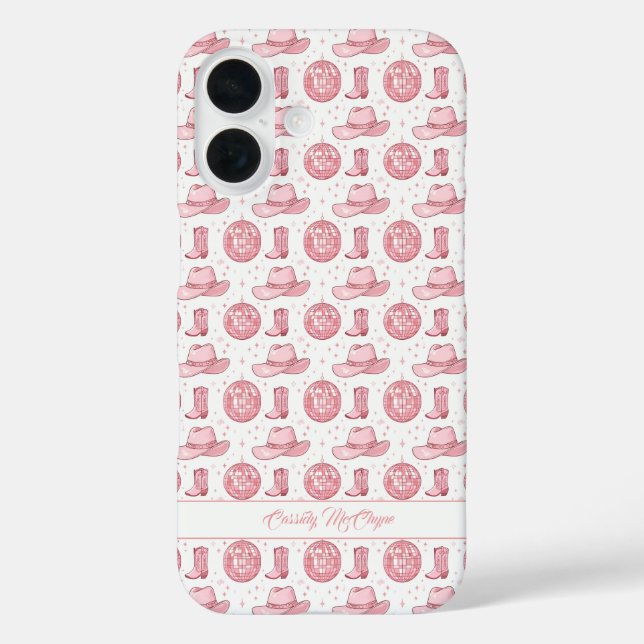 Girly Aesthetic Pink Country Cowgirl Case-Mate iPhone Hülle (Rückseite)