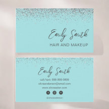 Girly Aqua Blue Aquamariner Glitzer