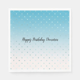 Girly Aqua Glam Dots             Serviette