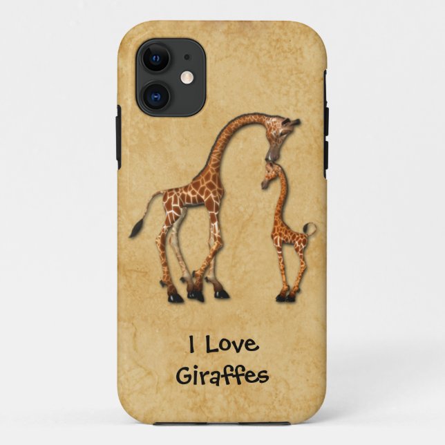 Girly Baby-Giraffen der Mutter-iPhone5 Case-Mate iPhone Hülle (Rückseite)