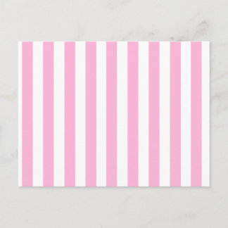 Girly Baby Pink Solid Stripes Muster Postkarte