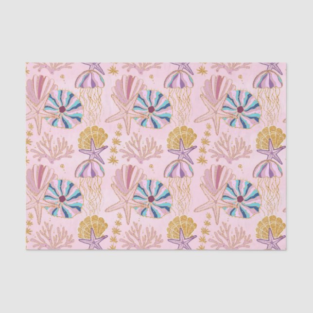 Girly Baby Pink unter der Glitterie Seidenpapier (Vorderseite)