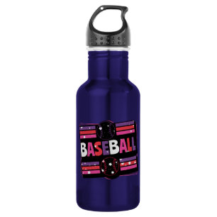 Girly Baseball Word Art Edelstahlflasche