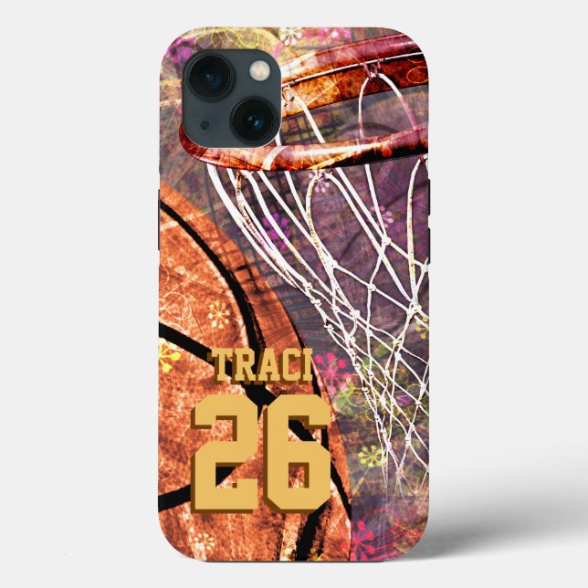 Girly Basketball Case-Mate iPhone Hülle (Rückseite)