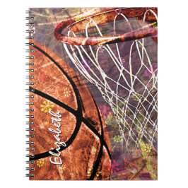 Girly Basketball personalisiert Notizblock