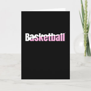 Girly Basketball Player Pink Typografy Karte