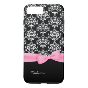 Girly Black & White Damask iPhone 7 Plus Gehäuse Case-Mate iPhone Hülle