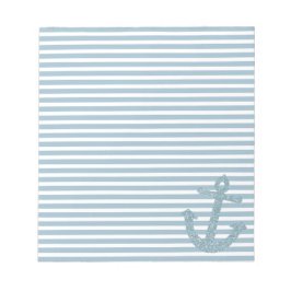 Girly Blue Glitzer Anchor Notizblock
