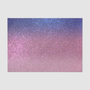 Girly Blue Pink Funkelnd Glitzer Ombre Gradient Seidenpapier