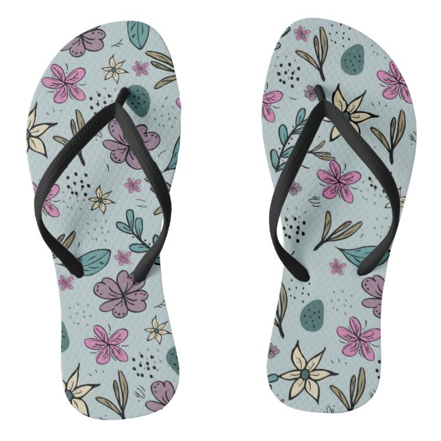 Girly Blume Art New Design Blumenästhesie Flip Flops (Fußbett)