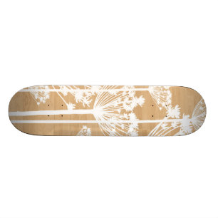 Girly Blumenmuster der hölzernen Skateboard