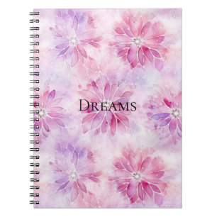 Girly Blush Pink Chic Lavendel Blumen  Notizblock