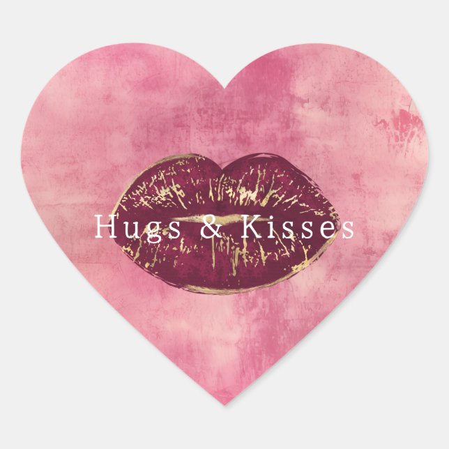 Girly Blush Pink Sparkle Glitzer Herz Herz-Aufkleber (Vorderseite)