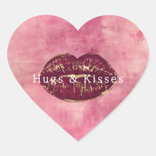 Girly Blush Pink Sparkle Glitzer Herz Herz-Aufkleber