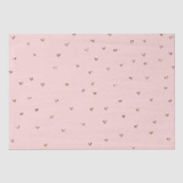 Girly Blush Pink Sparkle Glitzer Herz Seidenpapier