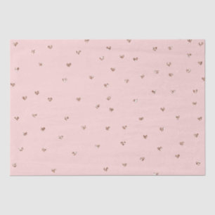 Girly Blush Pink Sparkle Glitzer Herz Seidenpapier