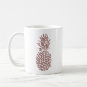 Girly Blush Rosa Glitter-Ananas-Funke Kaffeetasse