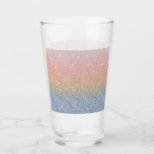 Girly Blush Rose Gold Blue Ombre Glitzer Glitzern Glas