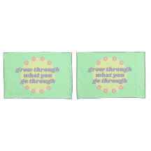 Girly Boho Pastel Green Quote Retro-Blume