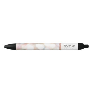 Girly Bokeh Rose Gold Sequin Personalisierter Name Kugelschreiber