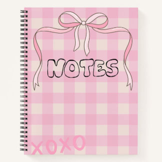 Girly Bow Notebook Notizbuch
