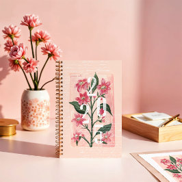 Girly Bright Pink Garden Florals 2025 Planer
