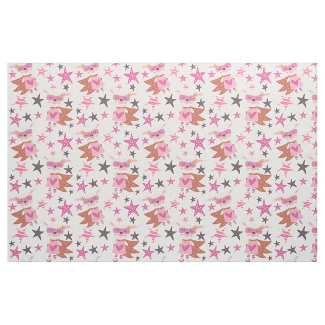 Girly Bunny Super Hero Fabric Stoff (Fat Quarter (45,7 x 55,9 cm))