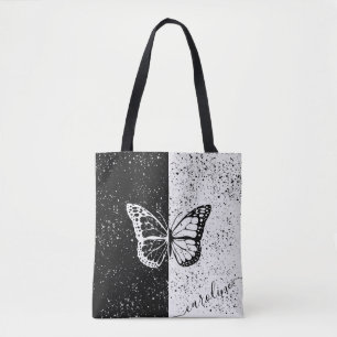 Girly Butterfly Black & White Eleganter Individuel