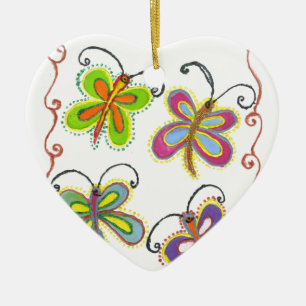Girly Butterfly Keramikornament
