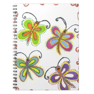 Girly Butterfly Notizblock