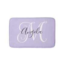 Girly Calligraphy Monogram Pale Lavendel