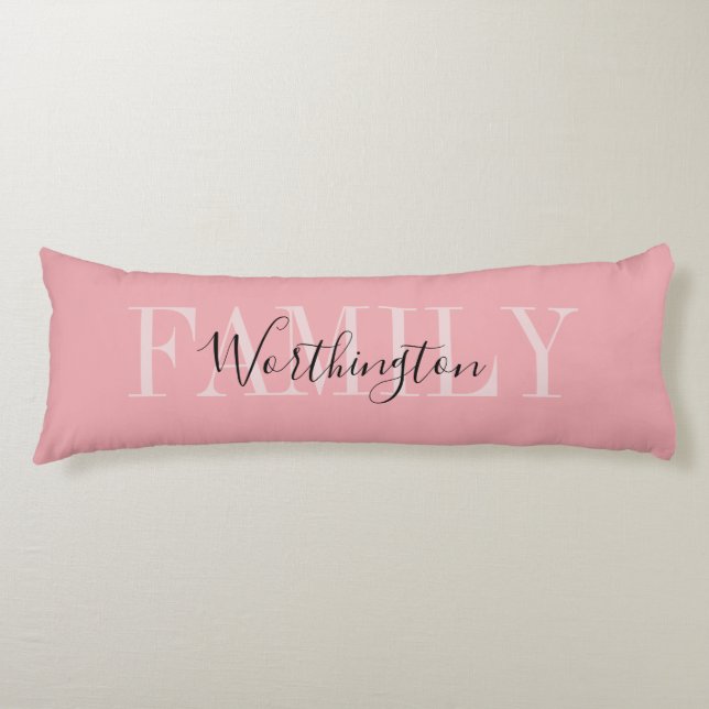 Girly Calligraphy words Name pink blush red Body P Seitenschläferkissen (Vorderseite)