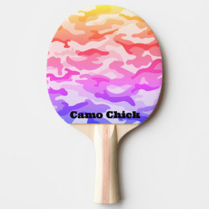Girly Camouflage Pastels Monogram Tischtennis Schläger