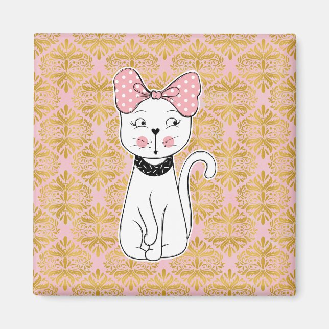 Girly Cat Magnet (Vorne)