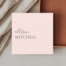 Girly Chic Beruflich Square Business Card
