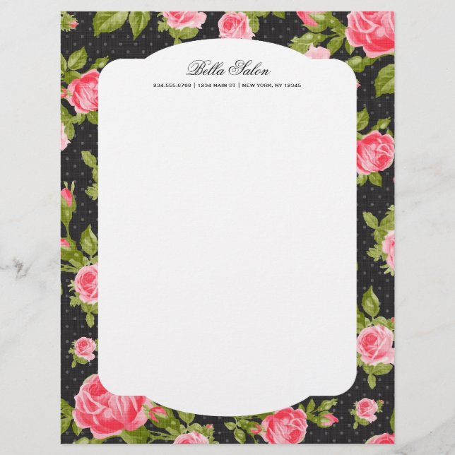 Girly Chic Elegante Vintage Rose (Vorderseite)