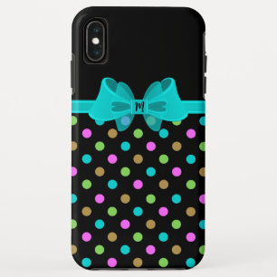 Girly Chic Polka Dots Monogram Case-Mate iPhone Hülle