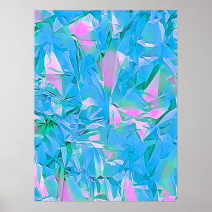 Girly Chic Romantic Soft Blue Ästhetik Poster