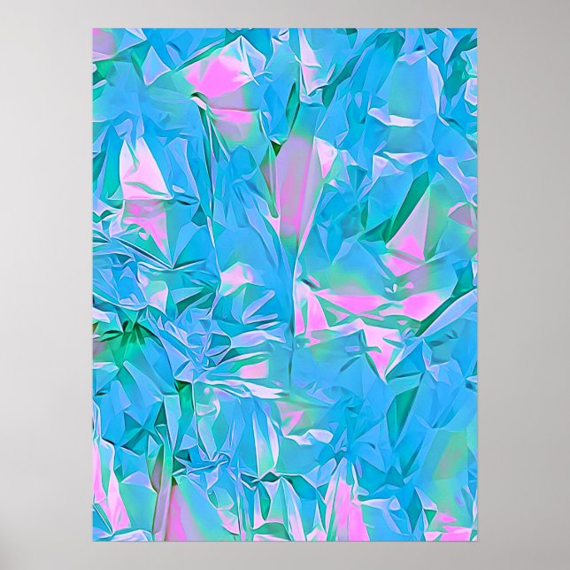 Girly Chic Romantic Soft Blue Ästhetik Poster (Vorne)