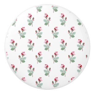 Girly Chic-Rosa-Rosenknospen Keramikknauf